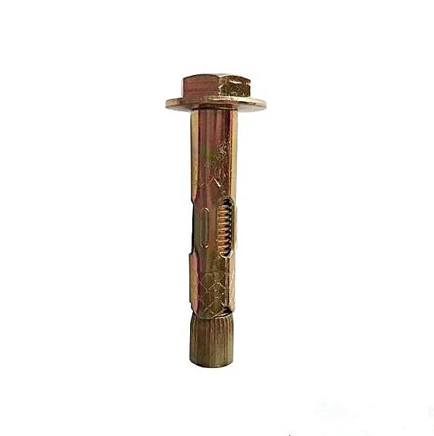 Yellow Zinc Plated Hex Bolt  sleeve anchor with nut and washer Expansion Bolt