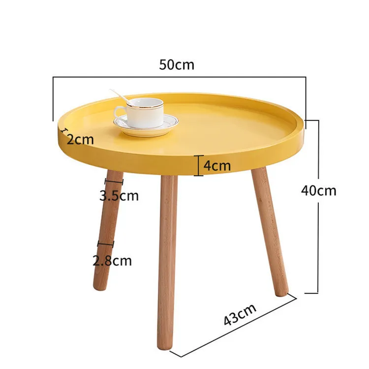 Nordic Small Round Table Mini Coffee Table Modern Minimalist Sofa Side Corner Several Balcony Bedside White Table