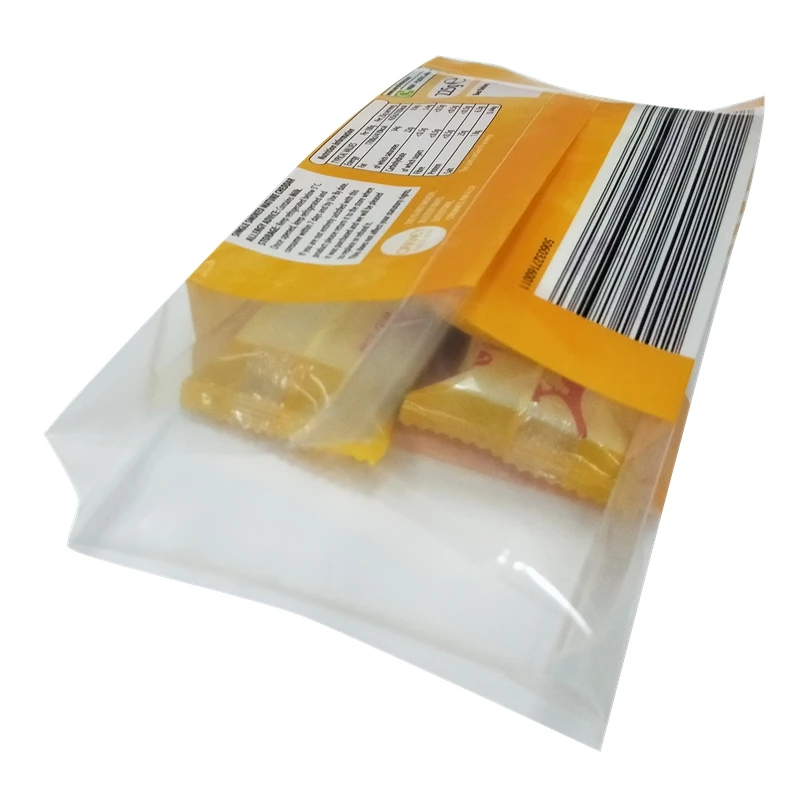 Hot sale food grade sterile organic airtight plastic popcorn snack bag packaging with back central seal