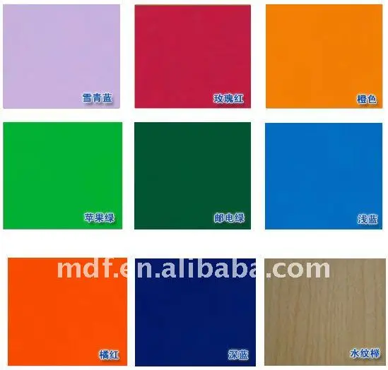 
Solid Color Melamine MDF Board 
