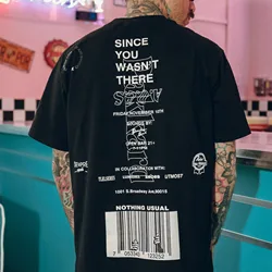 Summer new simple street couple short sleeve t shirts men cotton loose breathable round collar letter digital print tees