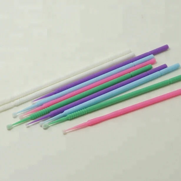 100pcs/bag High Quality Lint Free Colorful Microbrush Eyelash Extension Micro Brushes Applicator for Eyelash Extensions