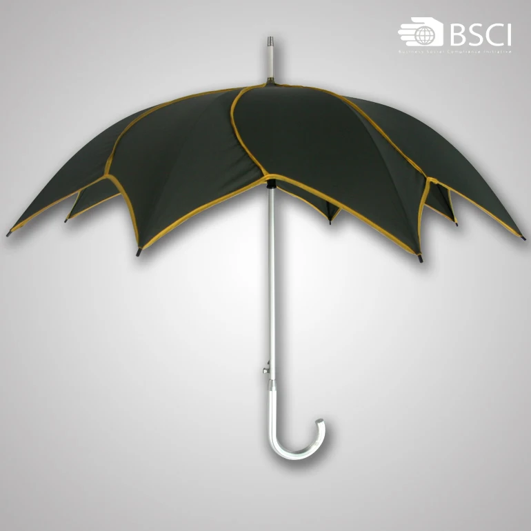 2020 custom print logo umbrella high  quality leaf shape straight umbrella