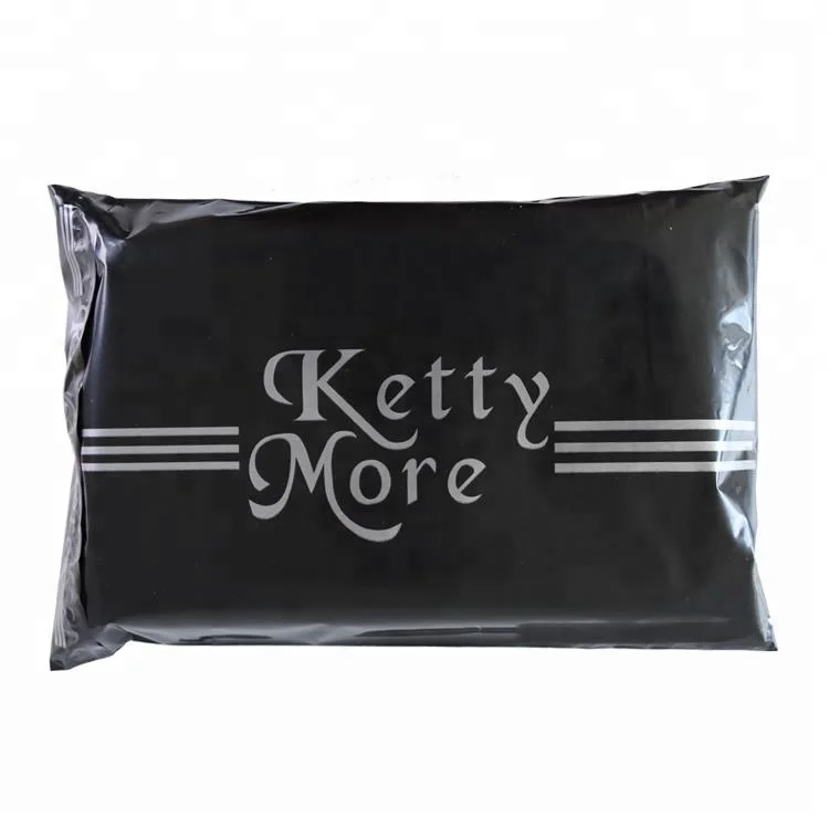 Cheap wholesale clothing shirt shipping Custom order Black printed self sealing plastic packaging postage poly mail bags