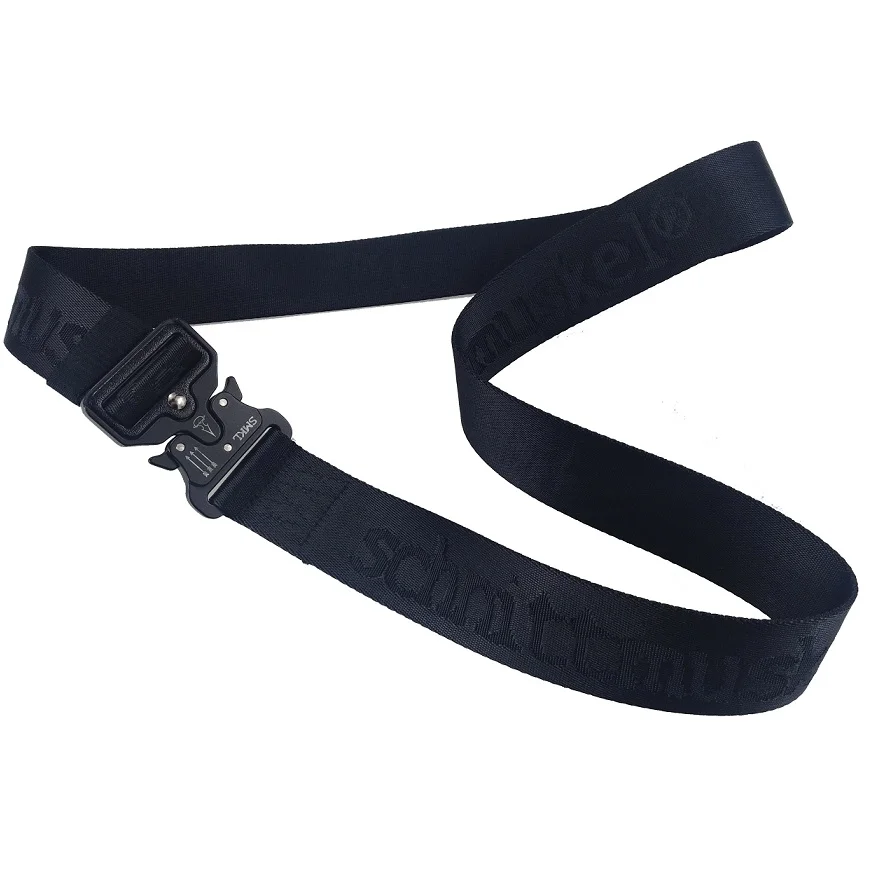 Customize LOGO Jacquard Belt, Embroidered Belt  Heavy Duty Waist  Nylon Tactical Belts with Quick Release Metal Buckle