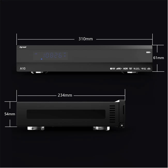 Newest Arriving Egreat A9 updated model A10Pro 4k 3D bluray media player HDR10/Dolbyvison 10Bit Deep Color with BD/DVD menu