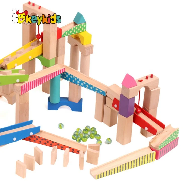 
2019 New arrival educational games wooden marble race track for children W04E087 