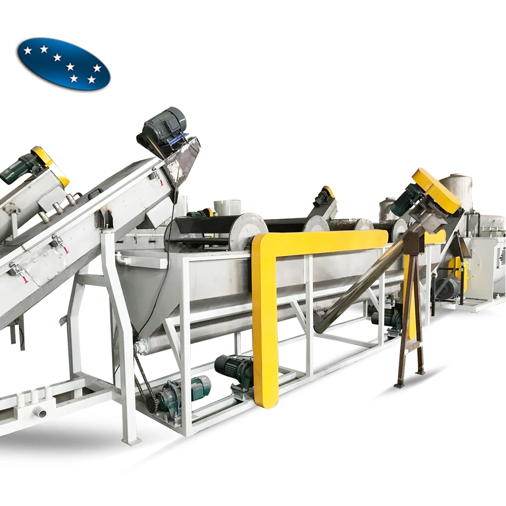 LLDPE LDPE PE PP plastic film recycling /washing machine line plant with price