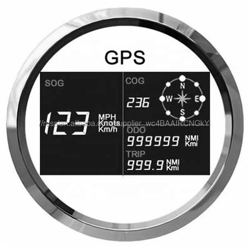 Auto Motorcycle 85mm Digital GPS Speedometer Speed Sensor COG Odometer Mileage Trip Meter Adjustable