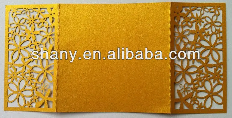 
Hot sale laser cut wedding invitation card 
