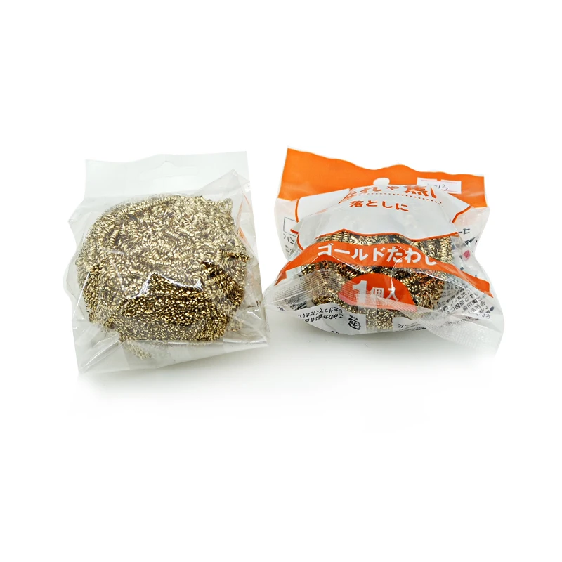 Metal spiral kitchen cleaning ball brass copper wire scourer