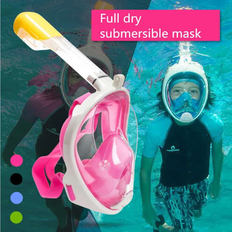 Children Face Full Diving Mask Swimming Training Set Scuba Diving Scuba Diving Mask For Camera