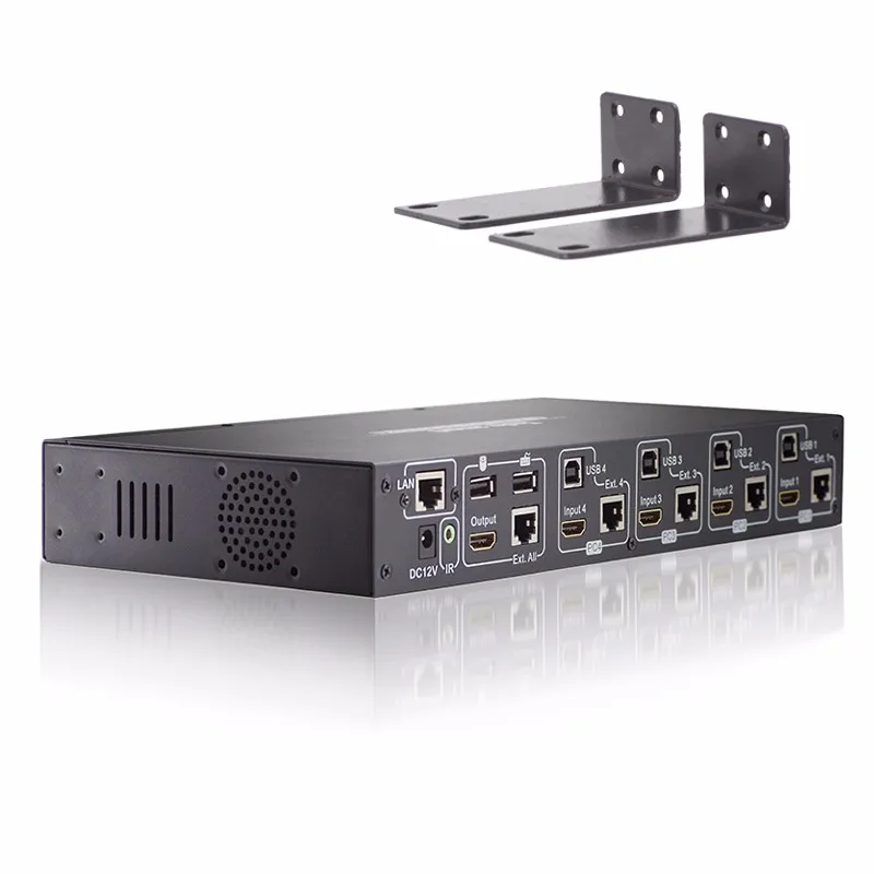 Smart Video 4x6 HDMI KVM Switch Extender 60M Support IR, front panel keys, keyboard hotkeys and PC