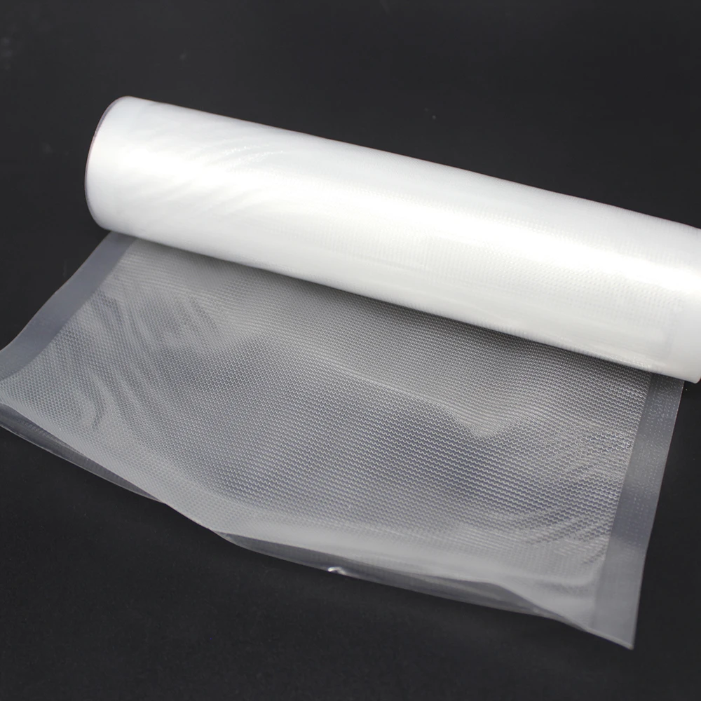 
High transparent no smell packaging vacuum sealer food storage roll bags with tear notch device for household use 