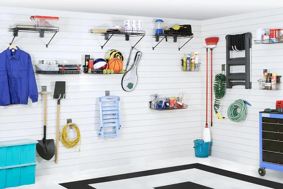 24'x12'Wall Mount Support Holder Organizer Slat Wall Tool Holder Accessory Garage  Wire Frame Shelf