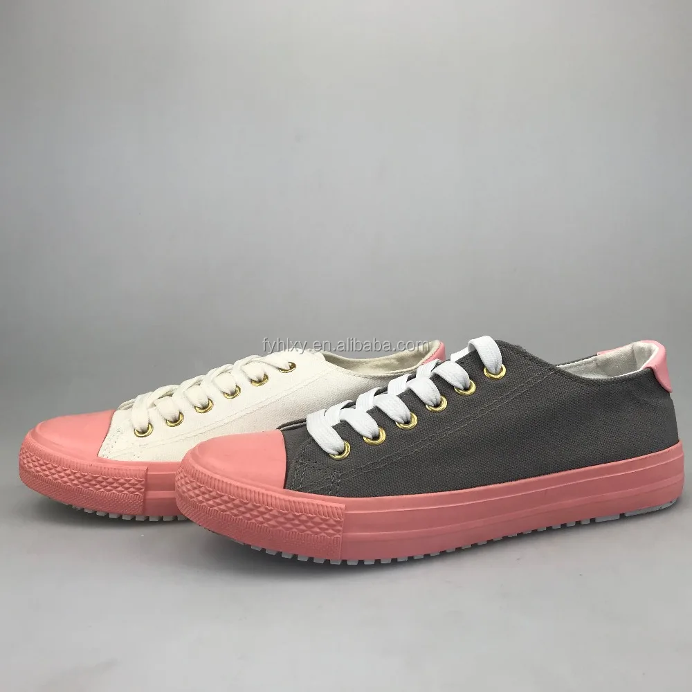 new design low price rubber men and women custom canvas casual shoe