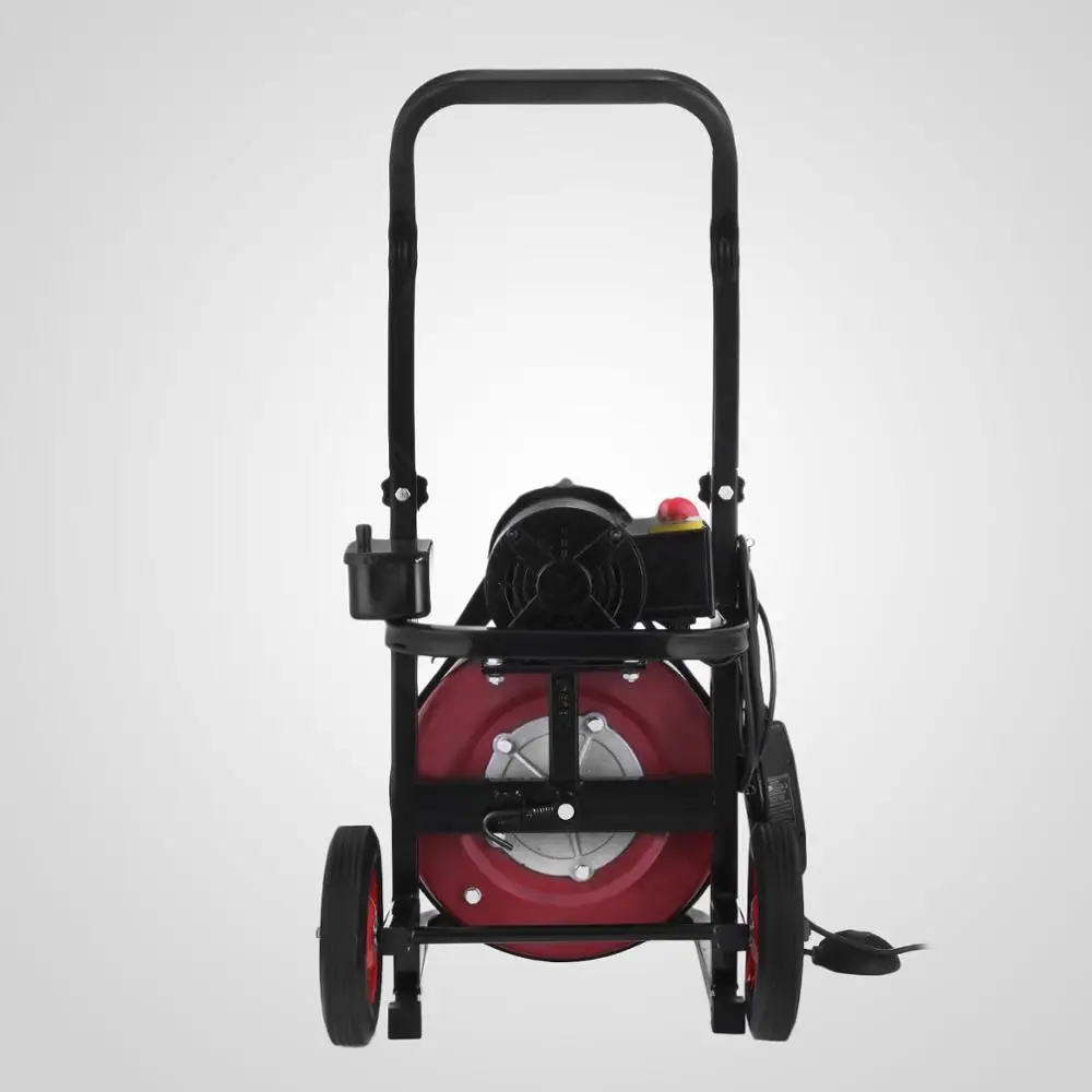 VEVOR 50 Feet by 1/2 Inch Electric Drain Auger with 4 Cutter & Foot Switch Drain Cleaner Machine Sewer Snake Drill Drain Auger C