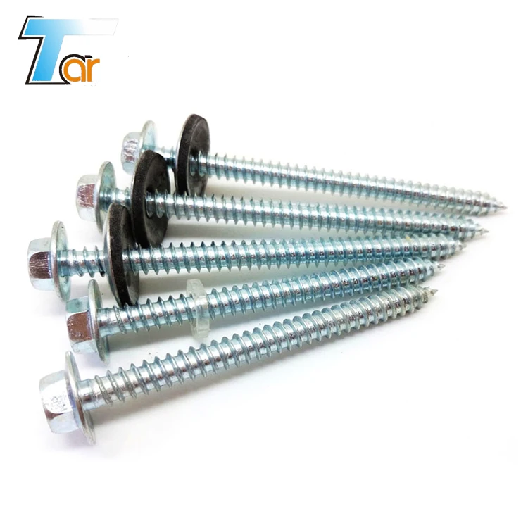 hexagonal arandela cabeza Phillips Drive autoperforantes madera hex head self tapping screw with EPDM / PVC washer