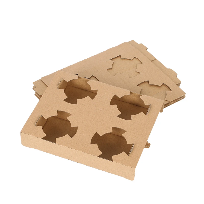  Держатель стакана из гофрированной крафт-бумаги для напитков