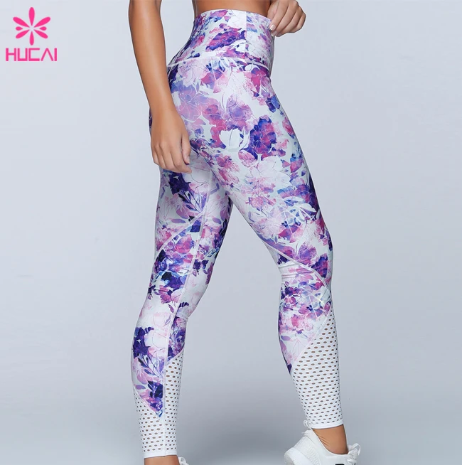 custom sublimation printed yoga pants wholesale women fitness sports leggings not see through gym tights