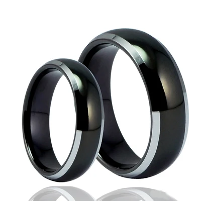 Fashion custom couple rose gold plated rings Tungsten carbide lover ring for Lover