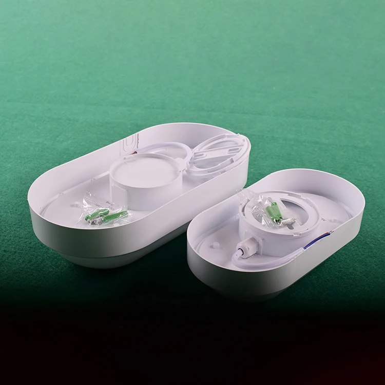 Oval White 110lm/w Outdoor IP65 Waterproof 15w LED Bulkhead Light For Wall