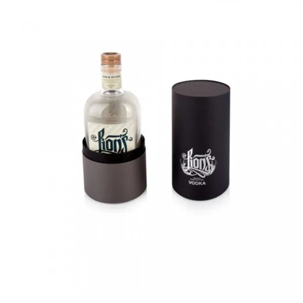 round tube wine gift box 200ml,500ml wine glass bottle packaging paper tube custom printed cylinder box shenzhen supplier
