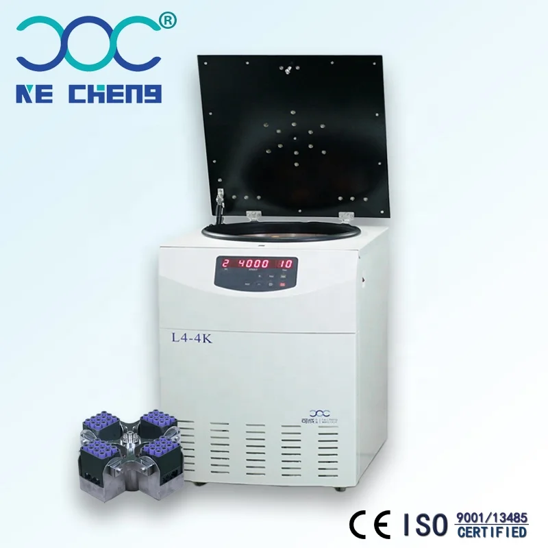 KECHENG CHINA large capacity 4*750ml Less Noisily Widely Used Machine Blood Centrifuge for hospital