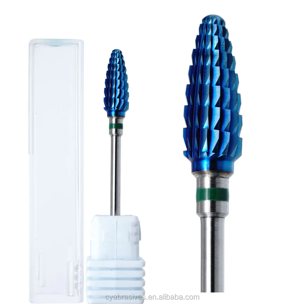 blue nano recycling carbide tungsten cone nail drill bit