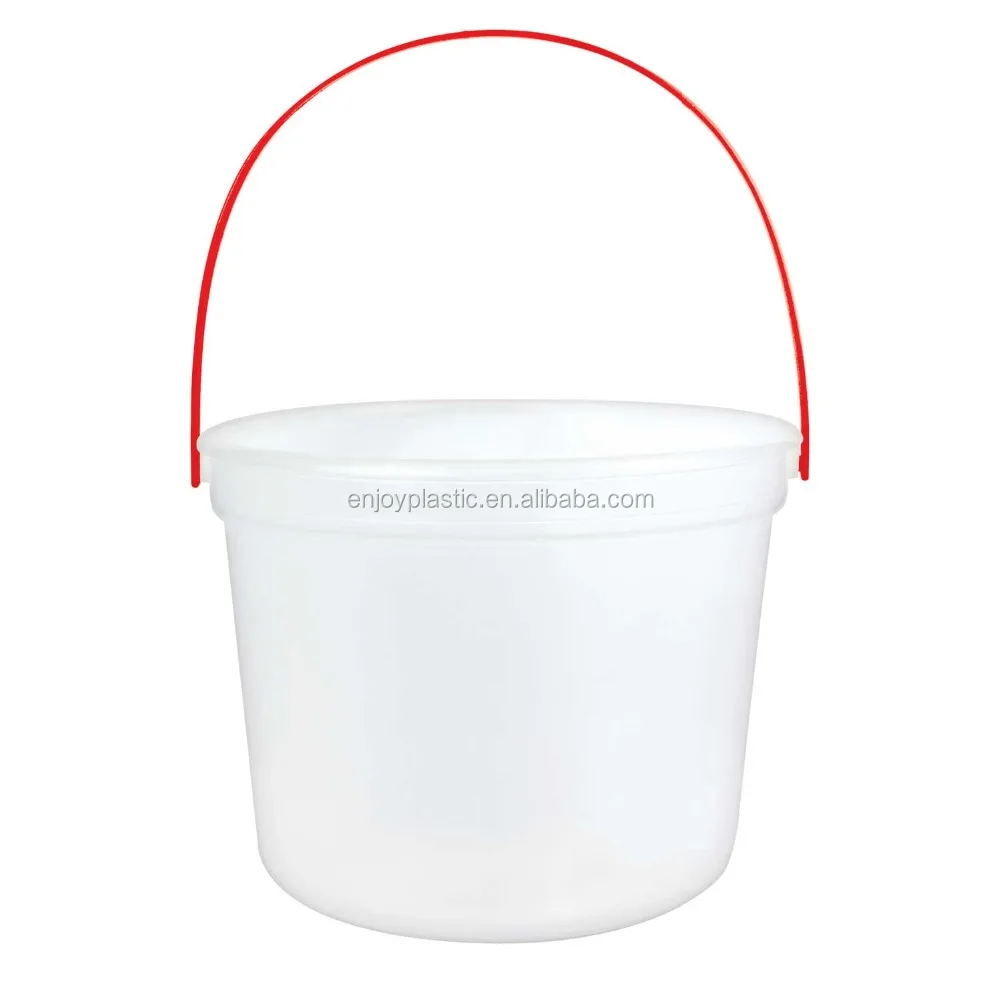 Custom logo impress Reusable 48 oz. Food packing Plastic Mini Donut Bucket with Handle for Sushi Dessert Coffee Ice Cream Salad