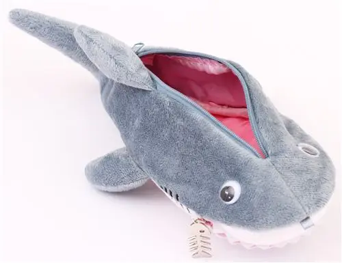Creative Novelty Lifelike Fish Shark Design Pencil Bag Cheap Shark Pencil Case