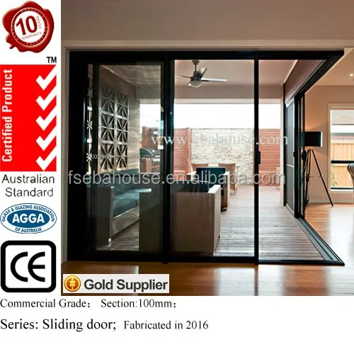 AS2047 Australian aluminium glass door patio door