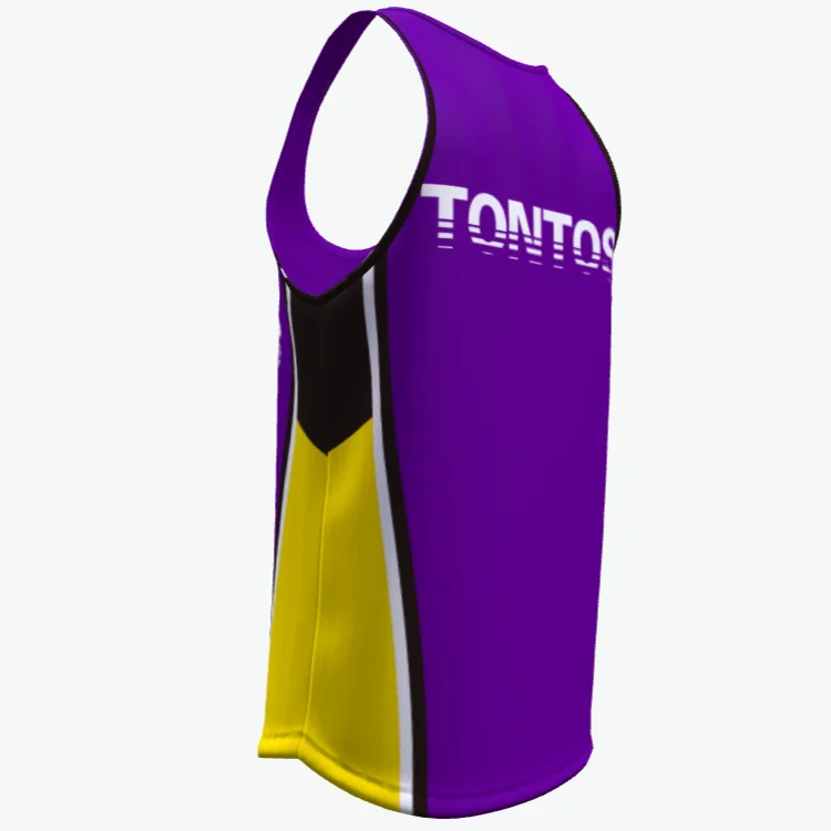 Tontos sportswear custom sublimation sleeveless t shirt men