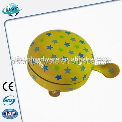 Best selling products in europe 2020 lovely child bike loud ring bells yellow bike bells with Smiley