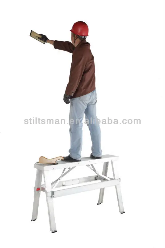 drywall aluminum folding bench adjustable bench