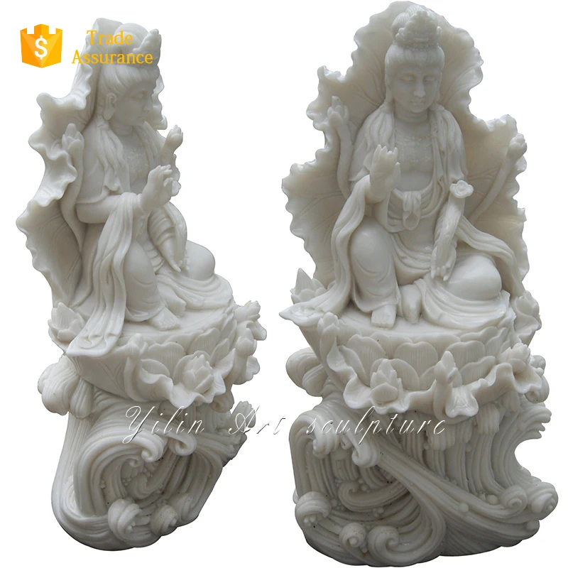 Chinese God Marble Kwan-yin Statue