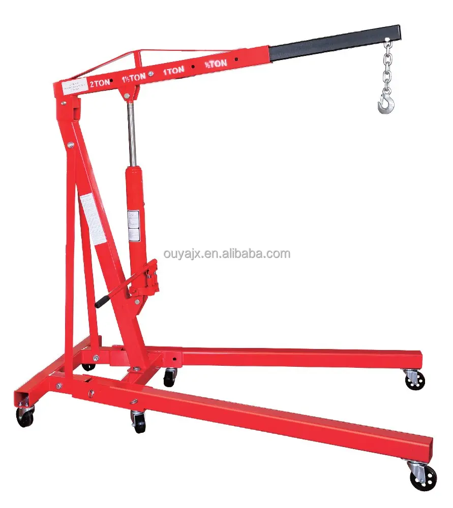 2ton hydraulic jack shop crane double pump