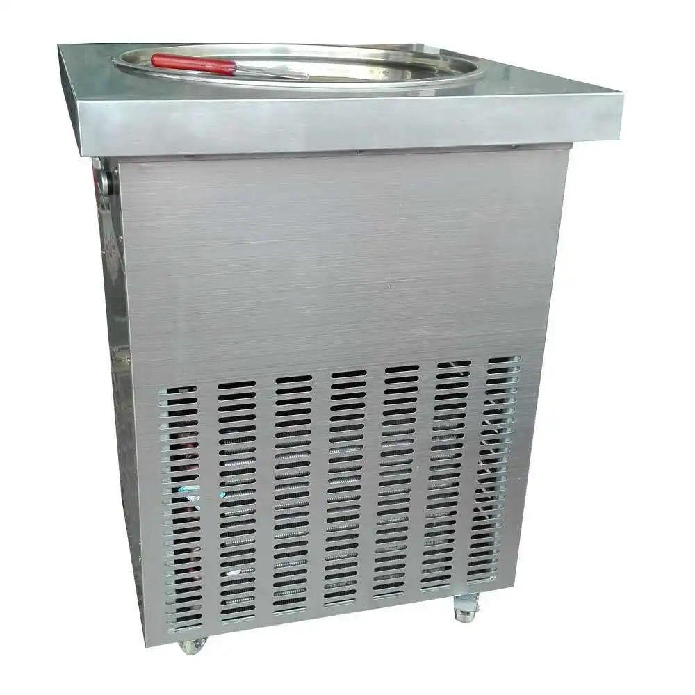 Best Selling Commercial Used Single Pan Thailand Style Fried Ice Cream Roll Machine/fried ice cream roll machine