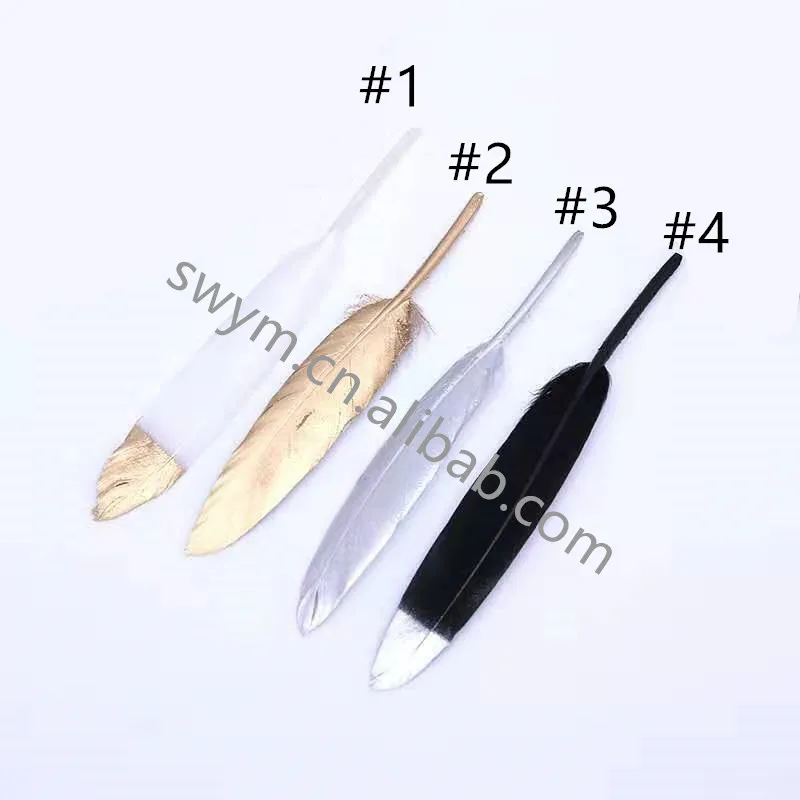 Gold Craft Goose Plume Feather for  DIY decoration goose feather bunddles
