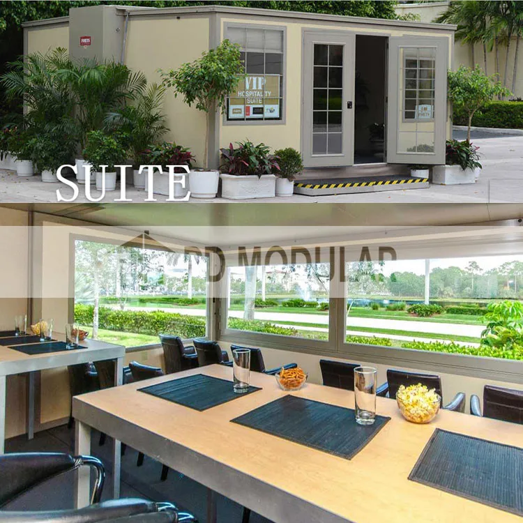 Modern design sandwich panel steel container villa prefab folding houses for sale