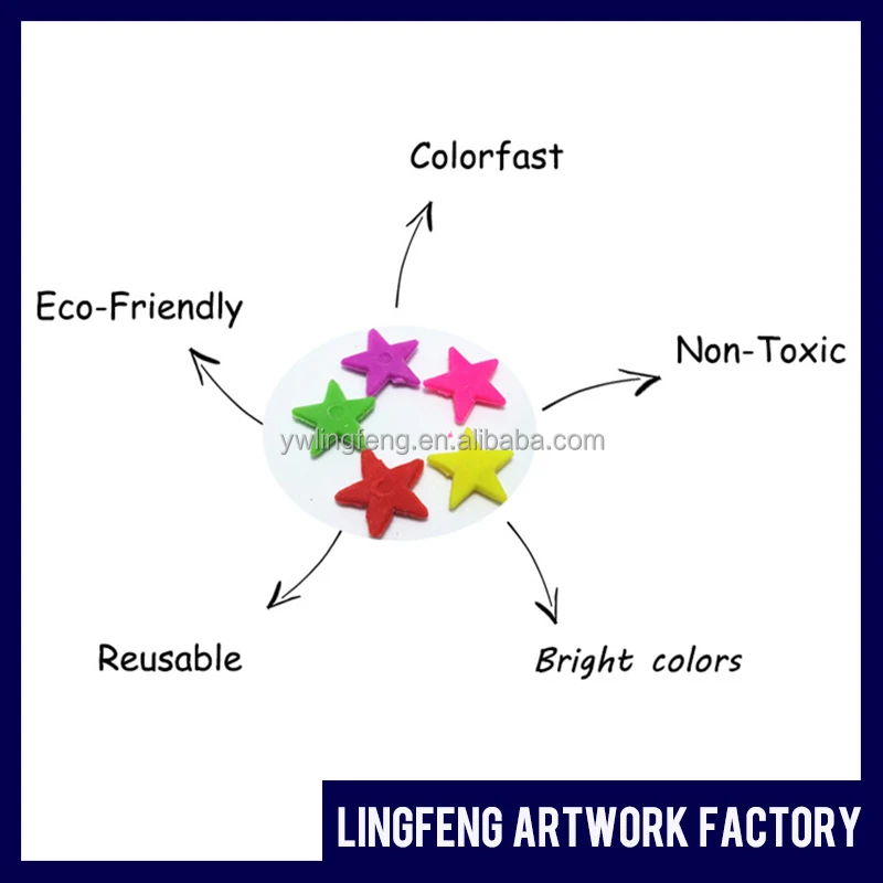 LF-161-16 linkfun wholesale 2cm*2cm EVA five-pointed star funny kids toy of water growing decoration