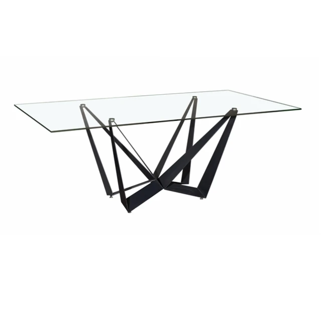 
Metal Legs And Glass Top Cheap Dining Table 