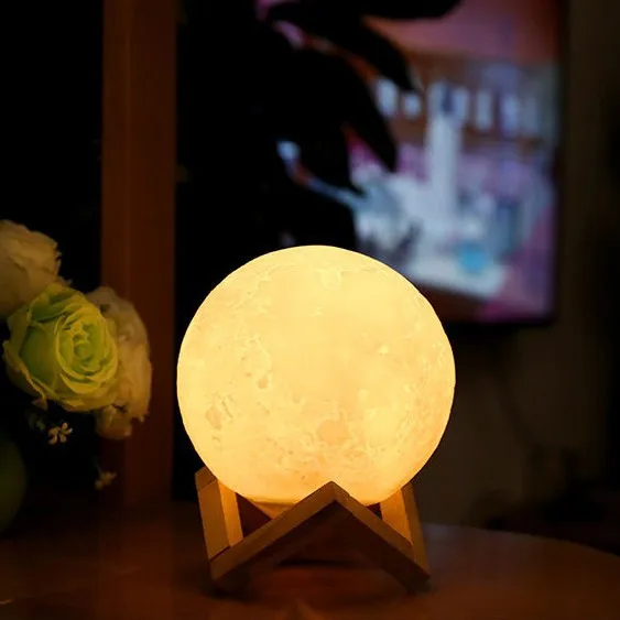 Solar System 8 Planets 3D Print Waterproof Decorative Ball Sphere Moon Solar Light Saturn/Earth/Jupiter/Mars/Moon Lamp Touch