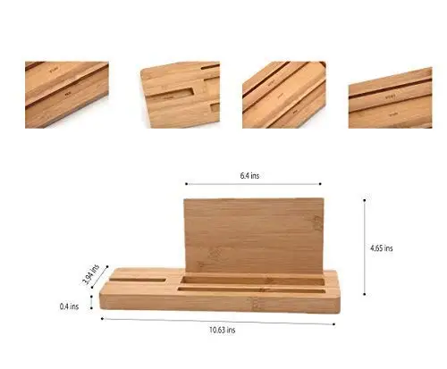 
Bamboo Office Supplies Desktop Storage Box Stationery Solid Wood Pen Holders,Mobile Phone Stand Wood Pen 