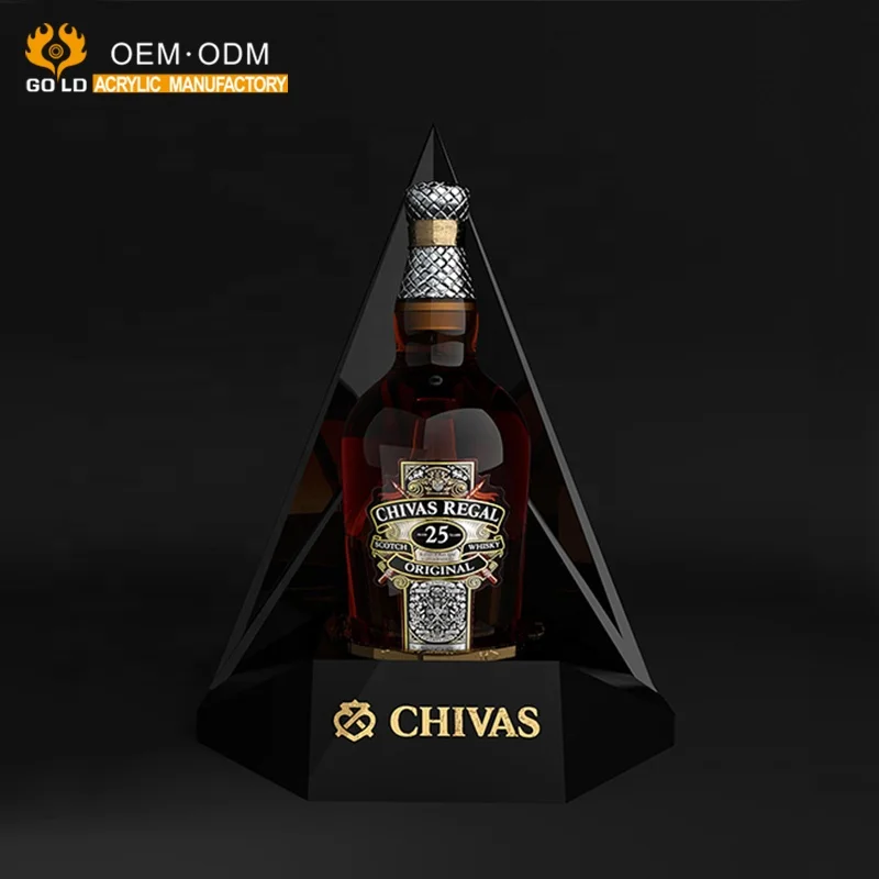 Wholesale Luxury Led Fake Single Wine Bottle Case For Display