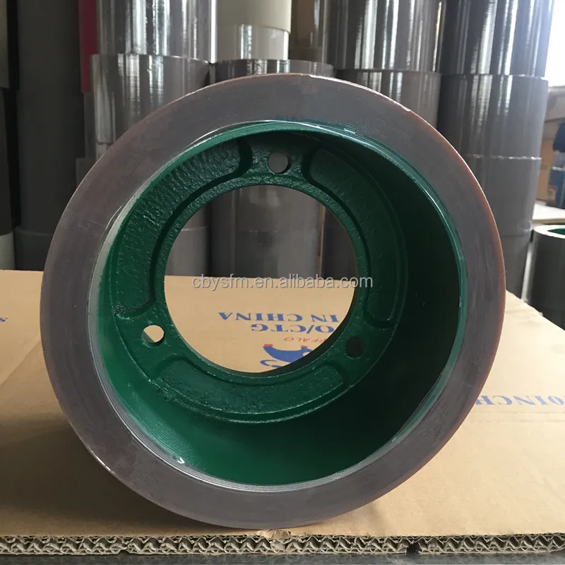 
6' NBR dehusking rubber rice rolls on iron drum 