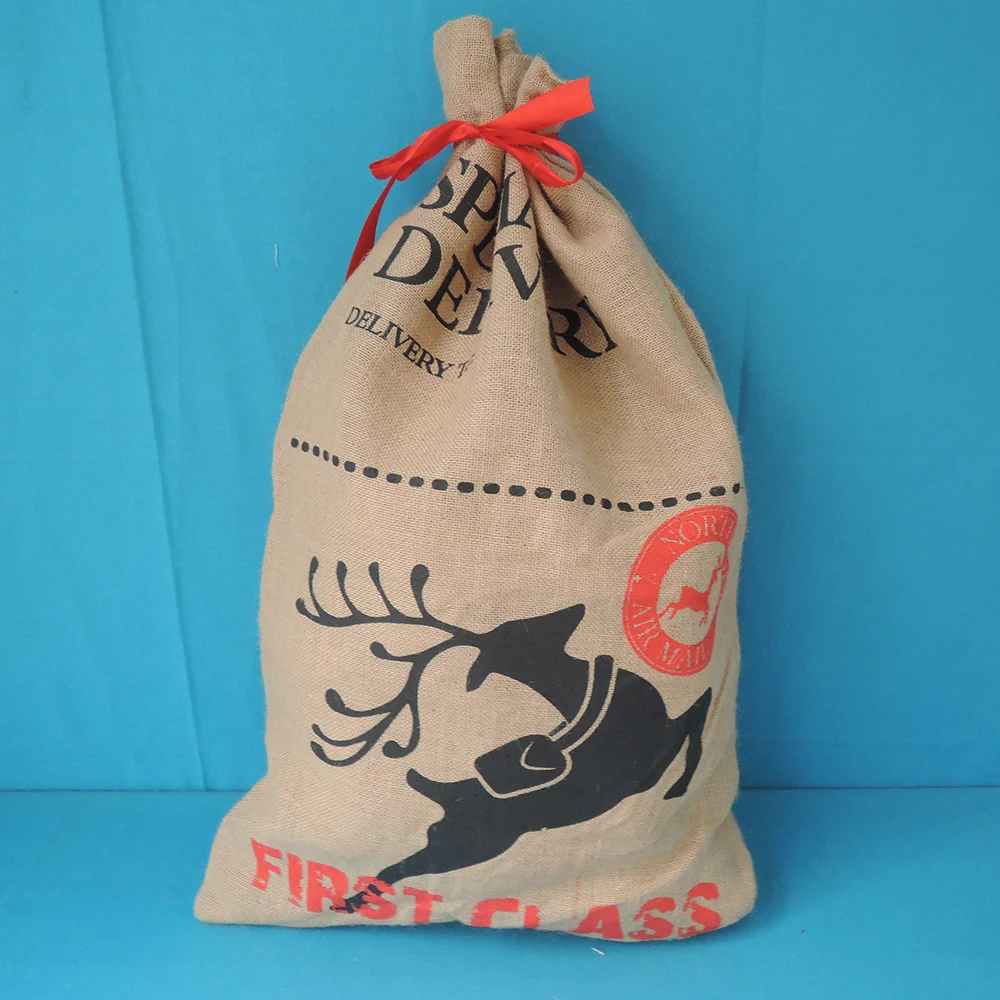 wholesale burlap santa sack