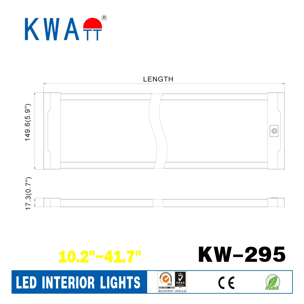 Factory High Quality High lumen Newest with touch switch 12V-28 Vehicle Auto Interior Lights for Caravan,Cabin,RV With CE RoHS