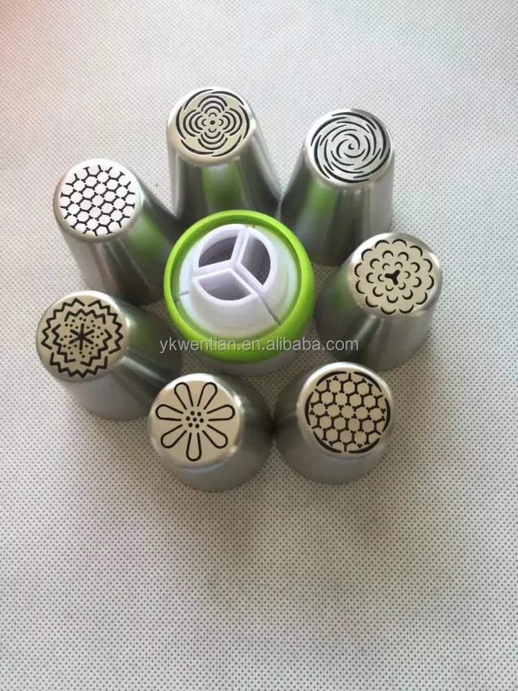 Baking Tools Christmas Flower Leaf Cream Icing Cake Decorating Set Mini Nozzles Small Size Russian Piping Tips