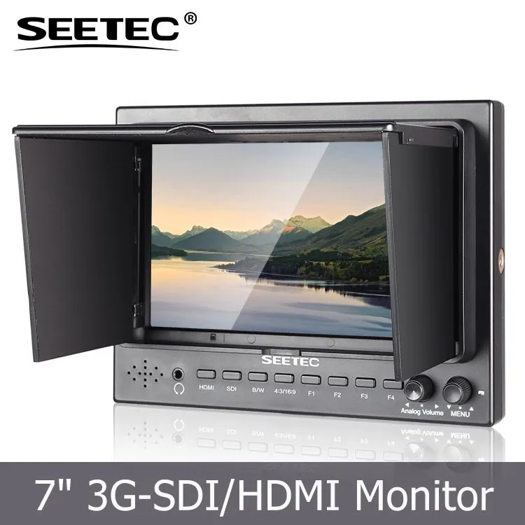 7 ' Pro трансляция полной функции ручка меню выбора hd жк-дисплей dslr часы с пластик козырек от солнца